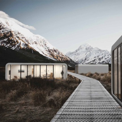 Earthquake Resistant Light Steel Prefabricated Camping Cabin Container Prefab Homes