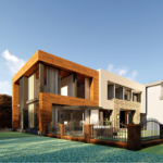 EU Prefabricated Light Steel Framing 2-Storey Villa House with Big Windows