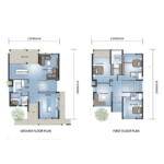 European Standard Light Steel Prefabricated Houses Modern Two Floors Luxury Villas