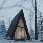 European Standard Prefab Light Steel a Frame House Anti-Termite High Quality Holiday Cabin in Factory