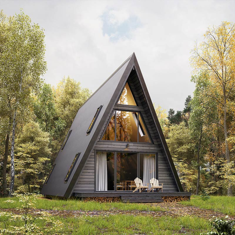 Fast Construction Light Steel House Holiday Trainguilar House Prefabricated a Houses