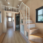 Green Cabin Modular Tiny Mobile Houses Travel Trailer Container House on Wheels