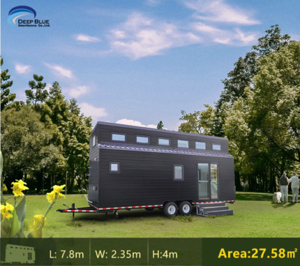 Green Modular Tiny Mobile Houses Travel Trailer Container House Ready to Move