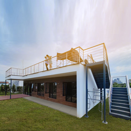 Hot Sale Light Steel Prefabricated Building Fast Installation Office Eco-Friendly House Wooden Bungalows