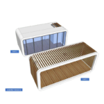 Light Gauge Steel Prefabricated Holiday Camping House Apple Cabin Garden Studio
