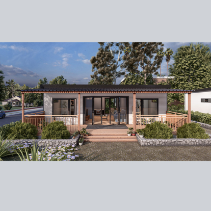 Light Steel Frame Prefabricated Foldable House 2222 Energy Effcient Low Utility