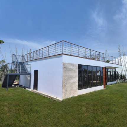 Light Steel Frame Prefabricated House Wooden Bungalows Office North American Standard