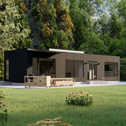 Light Steel Frame Prefabricated Houses Cabin Garden Studio Cyclone Resist Sunroom