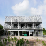 Light Steel Frame Three-Story Townhouse Prefabricated Maldives Hotel Easy to Assemble