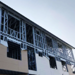 Light Steel Frame Three-Story Townhouse Prefabricated Maldives Hotel Easy to Assemble