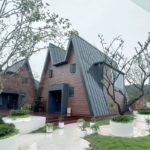 Light Steel Prefab House Hote Suites Double a Frame Elegant Dream Hotel