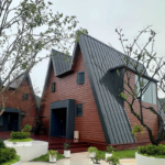 Light Steel Prefabricated Building a Frame House Wooden Bungalows Prefabricated Hotel