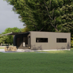 Light Steel Prefabricated House Garden Studio with 2 Bedrooms for Living