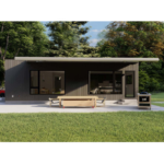 Light Steel Prefabricated House Garden Studio with 2 Bedrooms for Living