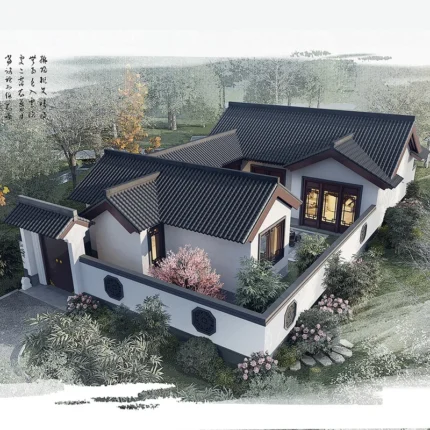Light Steel Structure Designed by Master Chinese Tradtional Style Modular House