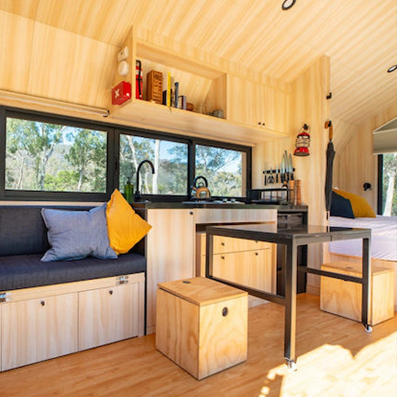 Low Price Cheap Prefabricated Tiny House on Wheels Modular Homes with Big Windows Low Price Cheap Prefabricated Tiny House on Wheels Modular Homes with Big Windows