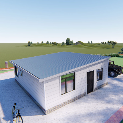 Low Price Light Steel 20FT Granny Flat Modular Prefabricated House Container Camping Homes
