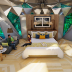 Luxury Customize Outdoor Glamping Hotel Geodesic Dome Tent Windproof Transparent Prefab Dome House