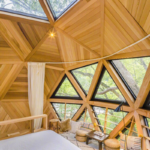 Luxury Hotel Glass Camping Tents Resort Geodesic Prefabricated Houses Wooden Bungalows