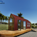 Luxury Prefab Modular Home Tiny House on Wheels Portable House with Solar Panel