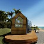 Luxury Prefab Modular Home Tiny House on Wheels Portable House with Solar Panel