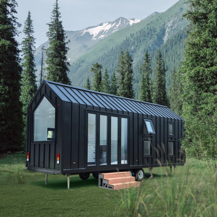 Luxury Prefab Tiny Home Ready to Ship Steel Modular Tiny Home on Wheels for Airbnb