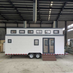 Mini Modular Homes Prefabricated Houses with Light Steel Tiny House on Wheels