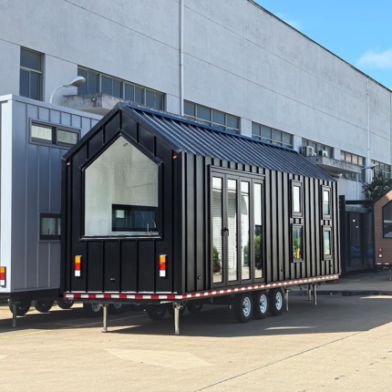 Mobile Prefab Tiny House on Wheels with Full Furniture Bath& Kitchen for Sale