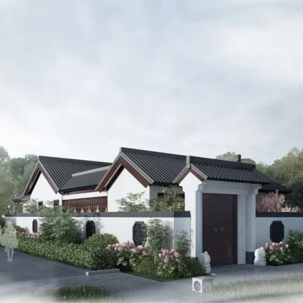 Modern Design Traditional Home Built with Chinese Style Light Steel Prefab House