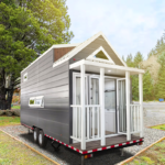 Modern Eco-Friendly Glamping Prefab Trailer House Steel Structure Camping Tiny House on Wheels