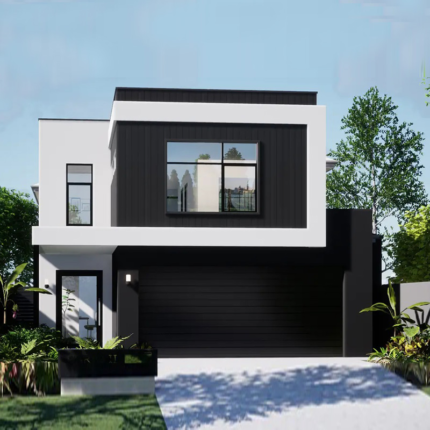 Modern Prefabricated Steel House Villaluxury Prefab House with Big Windows