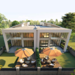 Modern Style Townhouse Prefabricated Houses Au/Nzs/USA Standard Light Steel Frame House