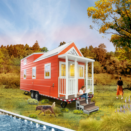 Modern Tiny House on Wheels - Portable and Eco-Conscious Living