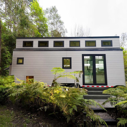 Modular Home Prefabricated Light Steel Structure Tiny House on Wheels with Trailer