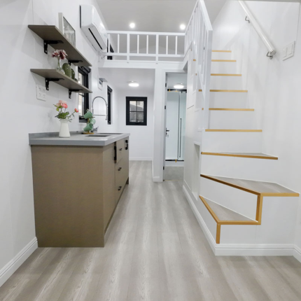 Modular House Prefabricated Tiny House on Wheels with Trailer Transportable Houses
