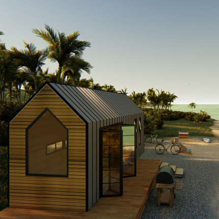 Modular Prefab Tiny Home on Wheels Smart Luxury House Trailer40FT