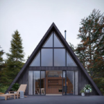 Modular Prefabricated House a Frame House with Light Steel Holiday House Built with USA Standard