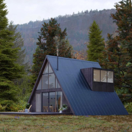 Modular Prefabricated House a Frame House with Light Steel Holiday House Built with USA Standard