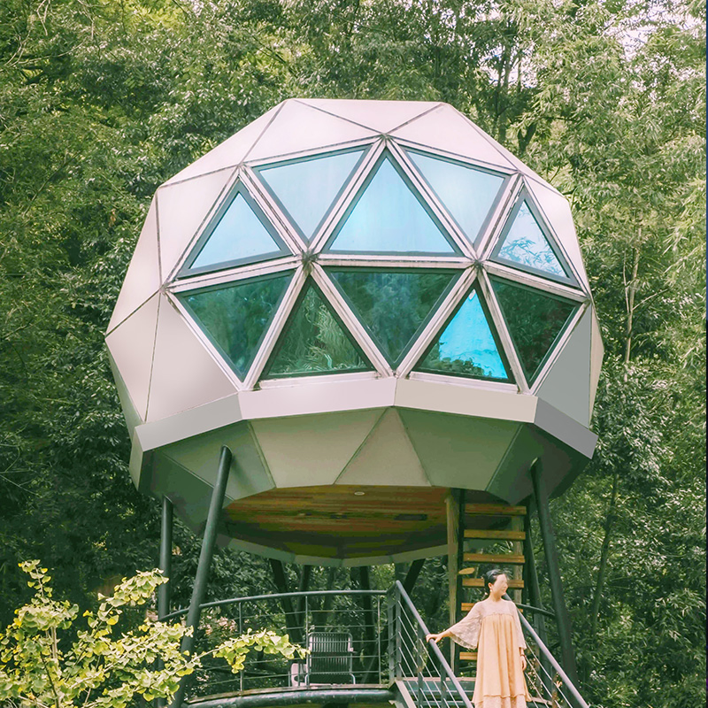 Modular Prefabricated House Camping Hotel Geodesic Dome Tent Permanent House Living