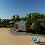 Modular Prefabricated House Luxury Tiny House on Wheels HOWO Cabin