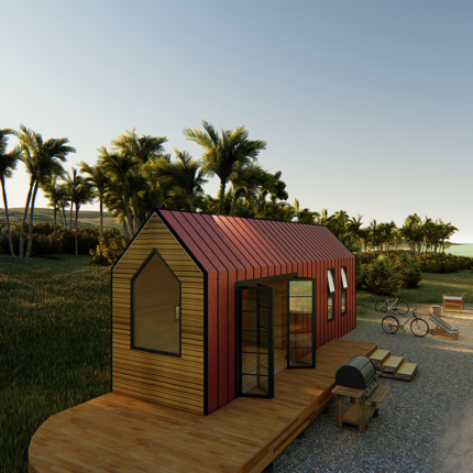Modular Prefabricated House Mobility Cabin Tiny House on Wheel Granny Flat