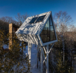 Modular Prefabricated House Plan with Steel Structure Wooden Bungalow Cabin for Airbnb