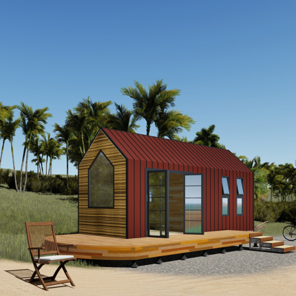 Modular Prefabricated House Technology Tiny House on Wheels Trailer 40FT