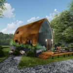 Modular Prefabricated House with Light Steel Frame Structure Wooden Bungalow Cabin