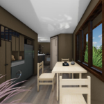 Modular Prefabricated House with Light Steel Frame Structure Wooden Bungalow Cabin