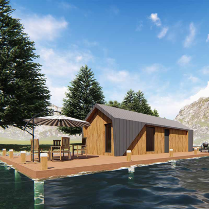 Modular Prefabricated House with Light Steel Frame Wooden Bungalows Modular Homes