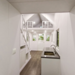 Modular Prefabricated Light Steel Structure Tiny House on Wheels with Trailer for Airbnb