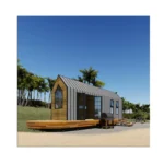 Modular Prefabricated Tiny House on Wheels Luxury Caibn Wooden Bungalow House