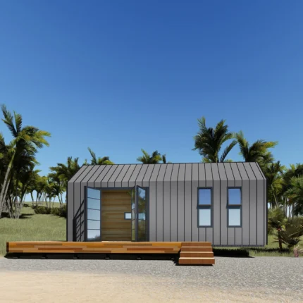 Modular Prefabricated Tiny House on Wheels Luxury Caibn Wooden Bungalow House