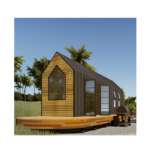 Movable Prefab House China Wooden Cabin House Tiny House on Wheels